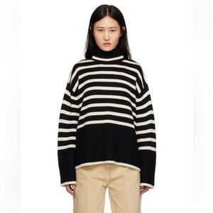 Toteme black stripe turtleneck